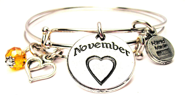 month bracelet, zodiac bracelet, birthday bracelet, birthstone bracelet, November bracelet
