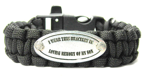I Wear This In Loving Memory Of My Son 550 Military Spec Paracord Bracelet