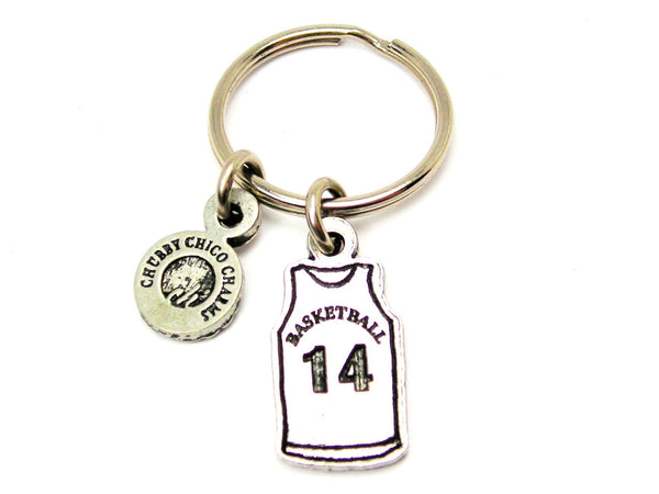Basketball Jersey Choose Your Number - 1" Key Chain