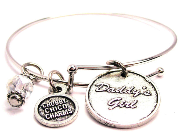 Daddy's Girl Expandable Bangle Bracelet