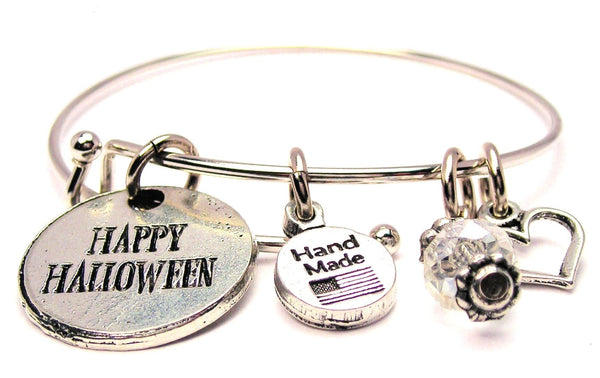 Happy Halloween Circle Bangle Bracelet