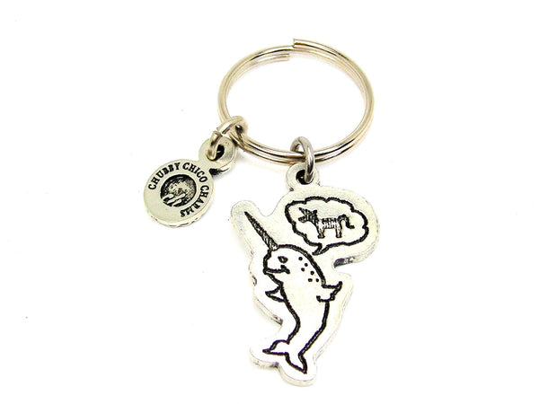 Believe In Yourself Narwhal Key Chain