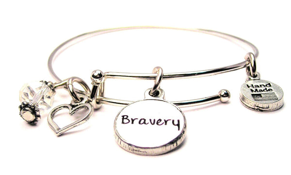 Bravery Circle Expandable Bangle Bracelet