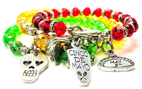 cinco de mayo , may 5, fiesta, day of the dead, dia de los muertos, mexico, party, bongos,sombrero, cinco de mayo jewelry, mexican bracelet, mexican bangle