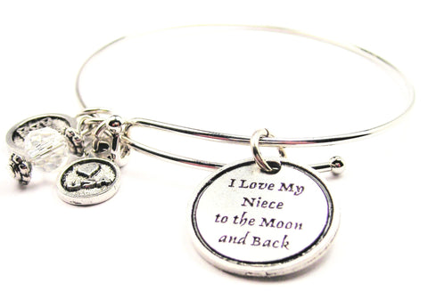I Love My Niece To The Moon And Back Bangle Bracelet