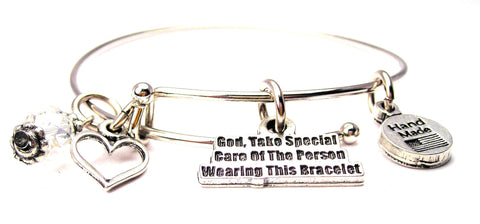 God Take Special Care Expandable Bangle Bracelet