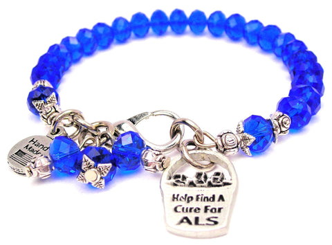 Help Find A Cure For Als Ice Bucket Splash Of Color Crystal Bracelet