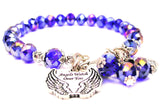 Angels Watch Over You With Wings Splash Of Color Crystal Bracelet