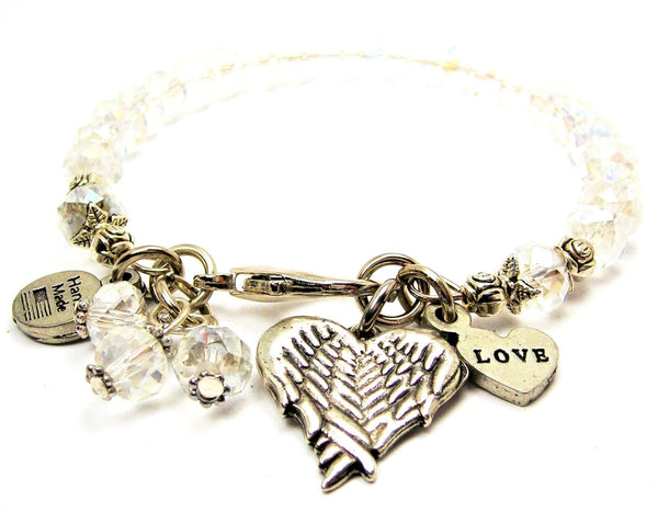 Heart Shaped Angel Wings Catalog Splash Of Color - Clear