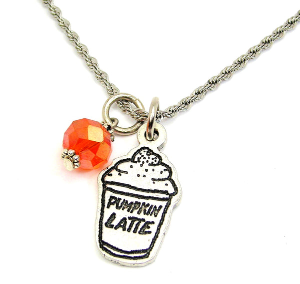 Pumpkin Spice Latte Pumpkin Latte  Charm Necklace