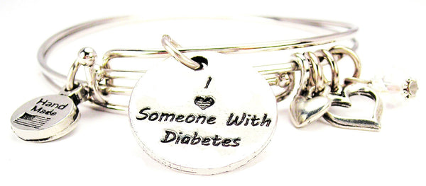 diabetes bracelet, diabetes awareness bracelet, medical disorder bracelet, medical bracelet, awareness ribbon