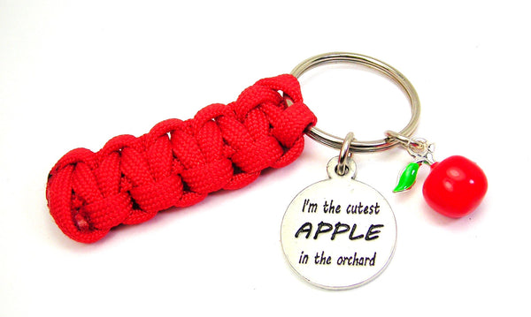 I'm The Cutest Apple In The Orchard Paracord 550 Military Spec Paracord Key Chain