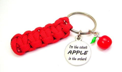 I'm The Cutest Apple In The Orchard Paracord 550 Military Spec Paracord Key Chain