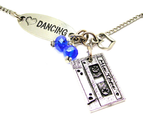 Love Dancing And Mix Tape Lariat Necklace