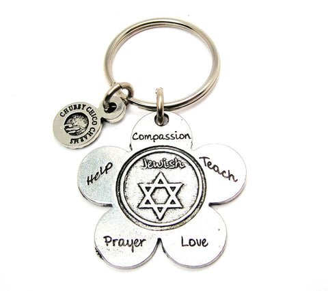 Jewish Flower Catalog Keychain