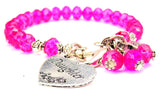 Daughter Heart Splash Of Color Crystal Bracelet