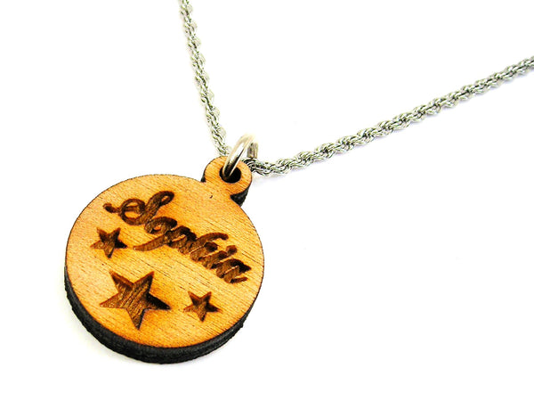Custom Name With Stars Delicate Rope Charm Necklace