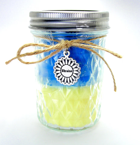 Prayers for Ukraine sunflower scented 8 ounce  Soy Candle