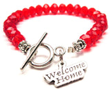 Welcome Home Crystal Beaded Toggle Style Bracelet