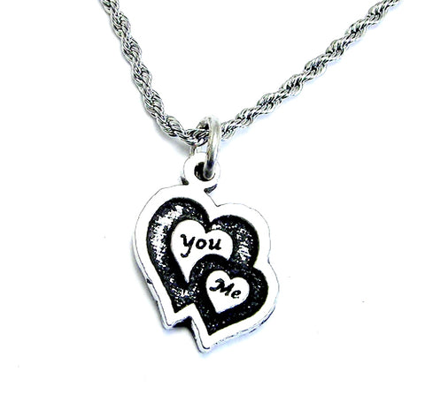 You and Me heart 20" Chain Necklace