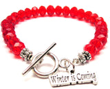 Winter Is Coming Crystal Beaded Toggle Style Bracelet