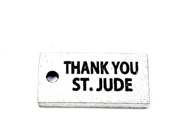 Thank You St Jude Tab Genuine American Pewter Charm