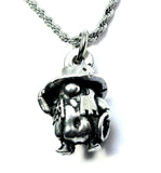 Cowboy Gnome my hero wears cowboy boots  3D  Charm Necklace