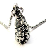 Mother Gnome with her two children Single Charm Necklace