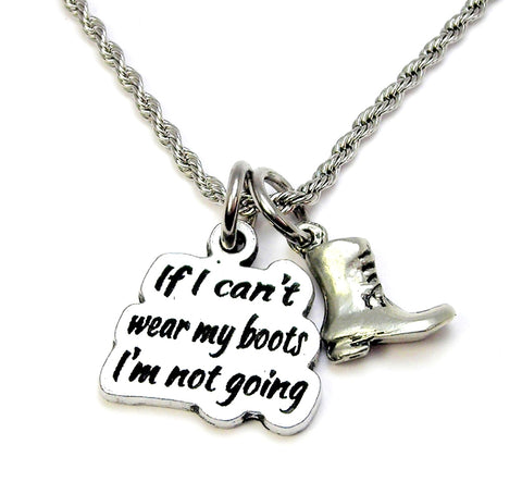 If I can't wear my boots I'm not going with 3D Army boot Charm Necklace