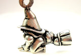 Witch Gnome Riding her Broom 3D Fly with me Charm Necklace