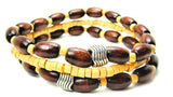 Men's Wood Beaded Bracelet Set of Three