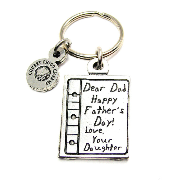 Dear Dad Happy Fathers Day Love Your Daughter Key Chain