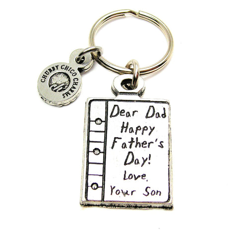 Dear Dad Happy Fathers Day Love Your Son Key Chain