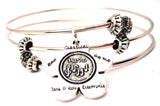 Music Genres Flower Bangle Bracelet