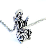 Easter Bunny Gnome with bunny ears Single Charm Necklace