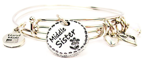 middle sister bracelet, middle sister bangles, middle sister jewelry, sister bracelet, family member bracelet