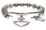 rett syndrome bracelet, rett syndrome awareness, medical disorder, medical bracelet, awareness bracelet