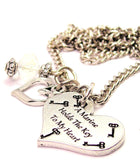 A Marine Holds The Key To My Heart Necklace with Small Heart