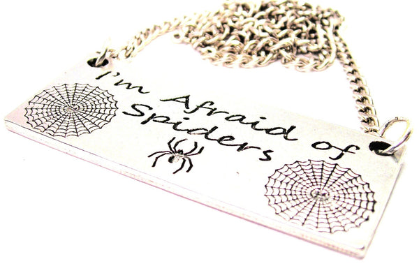 I'm Afraid Of Spiders Statement Platform Necklace