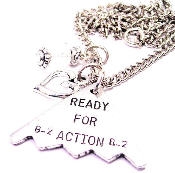 B-2 Ready For Action Necklace with Small Heart