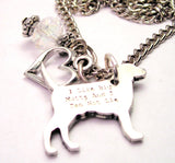 I Like Big Mutts And I Can Not Lie Necklace with Small Heart