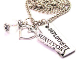 Deployment Survivor Necklace with Small Heart