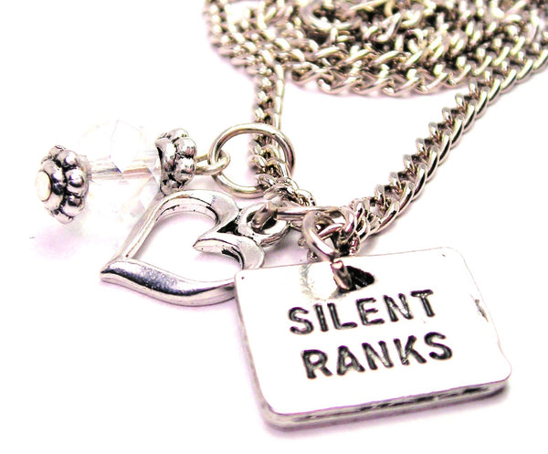 Silent Ranks Necklace with Small Heart