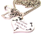 A Coastie Holds The Key To My Heart Necklace with Small Heart
