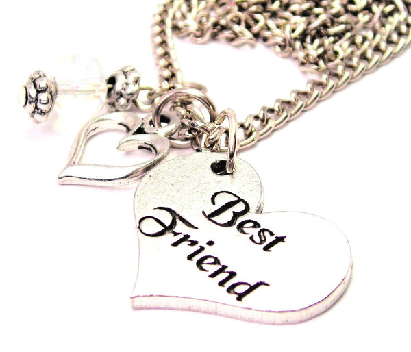 Best Friend Heart Necklace with Small Heart