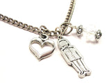 British Royal Guard Necklace with Small Heart