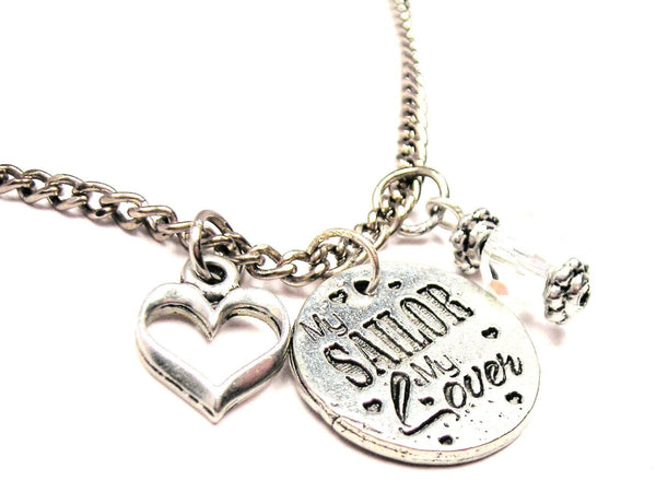 My Sailor My Lover Necklace with Small Heart