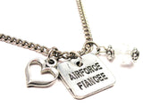 Airforce Fiancée Necklace with Small Heart