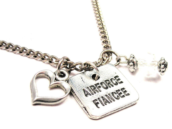 Airforce Fiancée Necklace with Small Heart