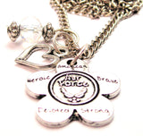 The Air Force Flower Small Necklace with Small Heart